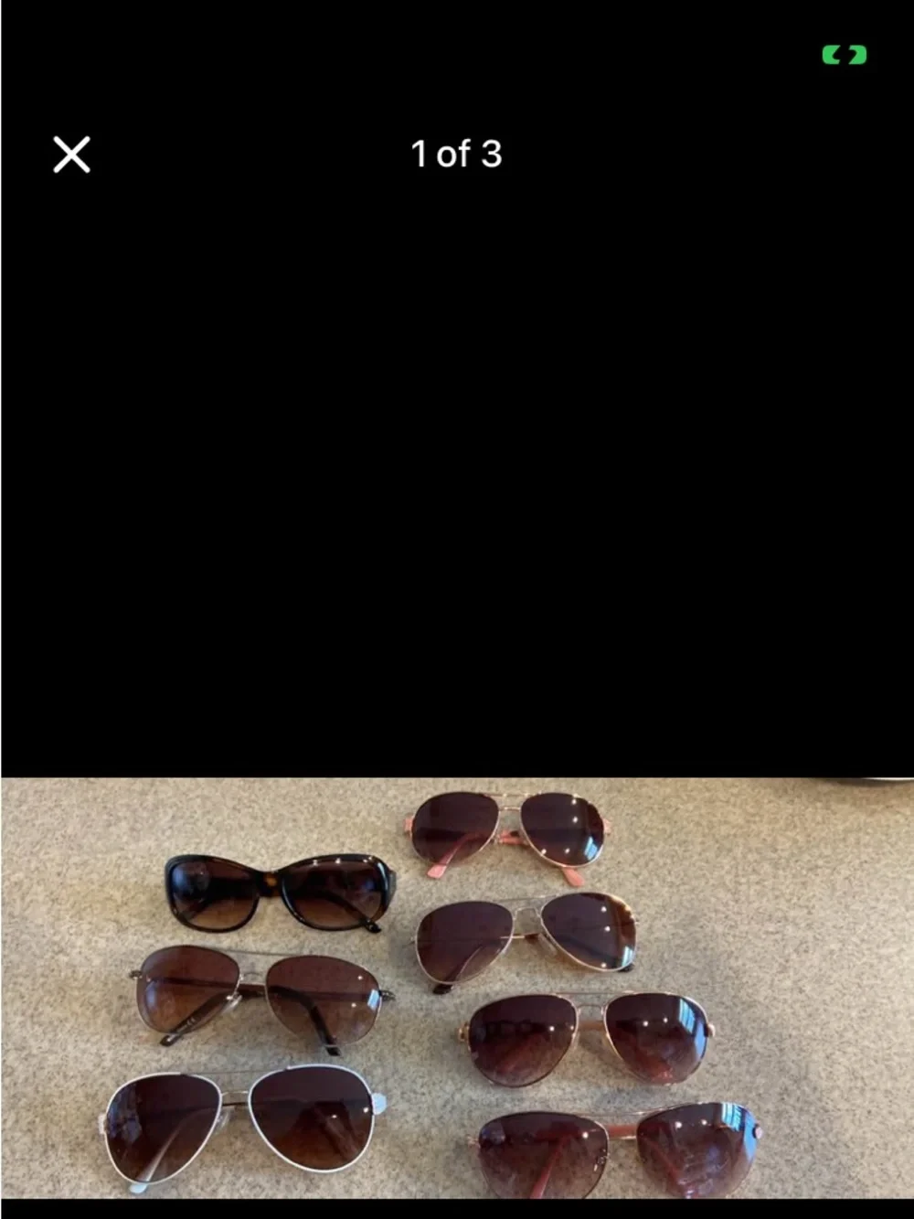 Women’s Sunglasses - Brown Gradient & Gold Accents (7 total)